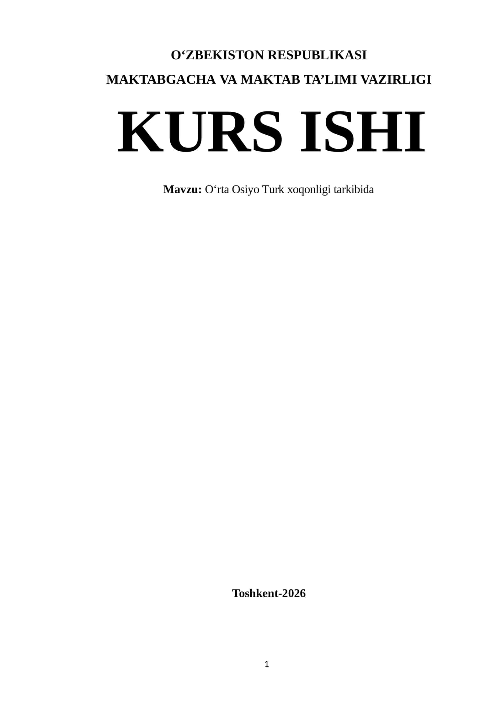 Oʻrta Osiyo Turk xoqonligi tarkibida