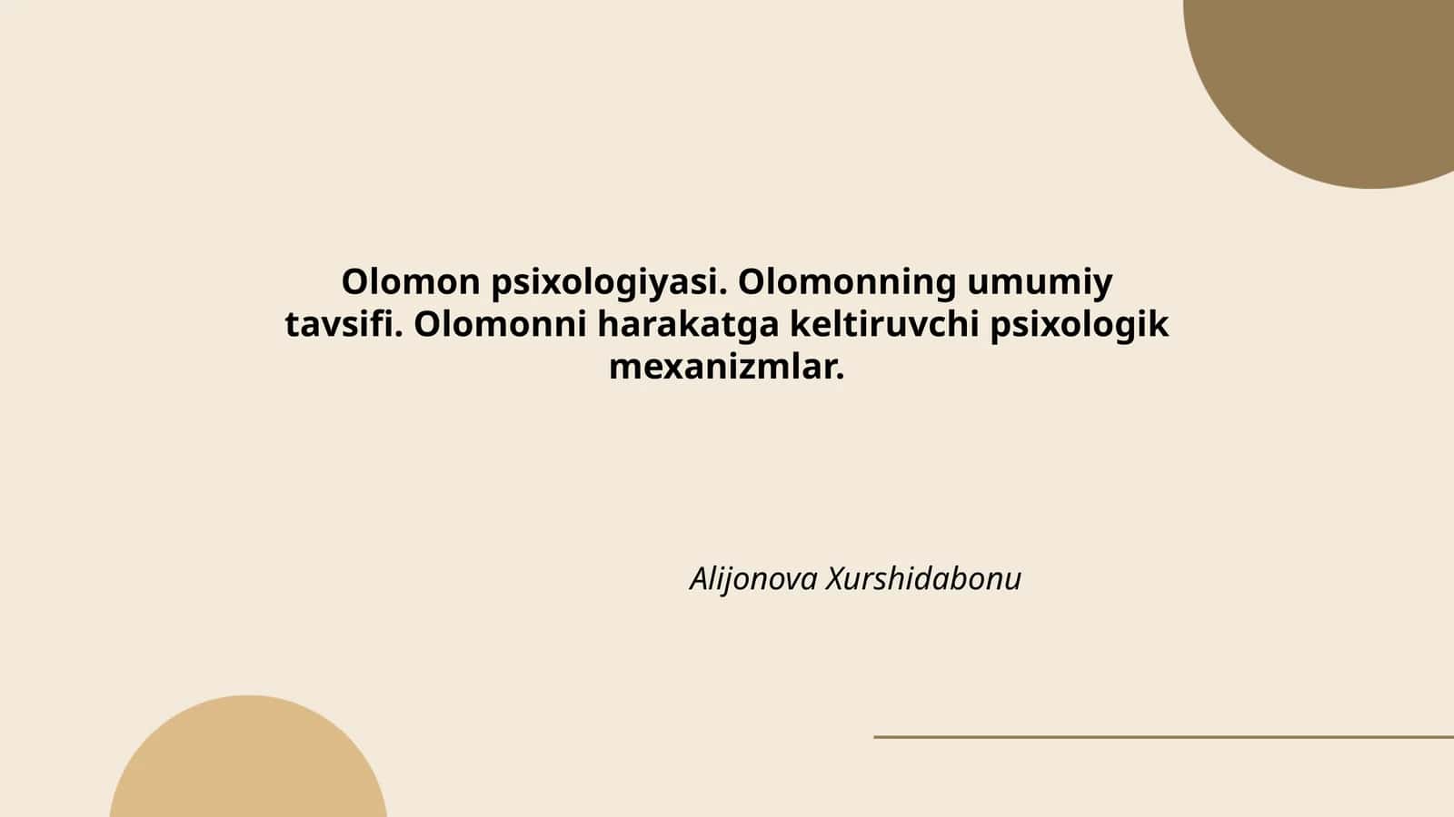 Olomon psixologiyasi