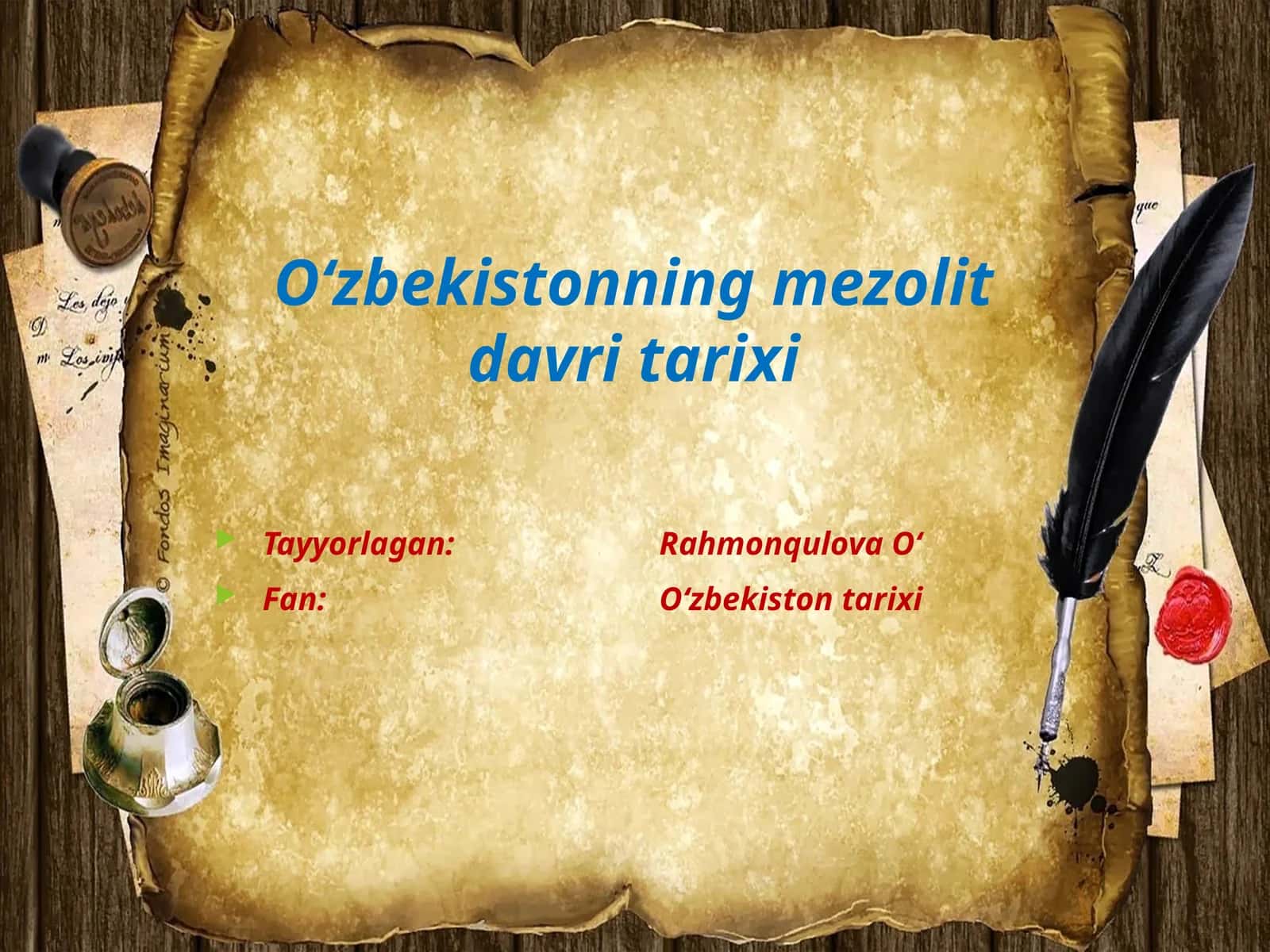 Oʻzbekiston mezolit davrining tarixi