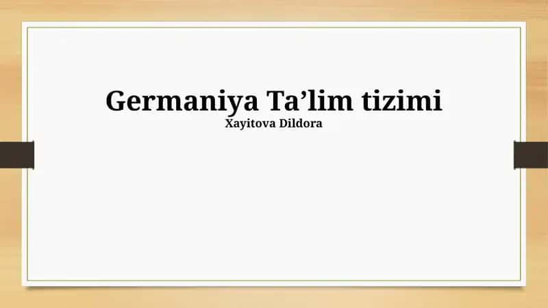 Germaniya Taʼlim tizimi