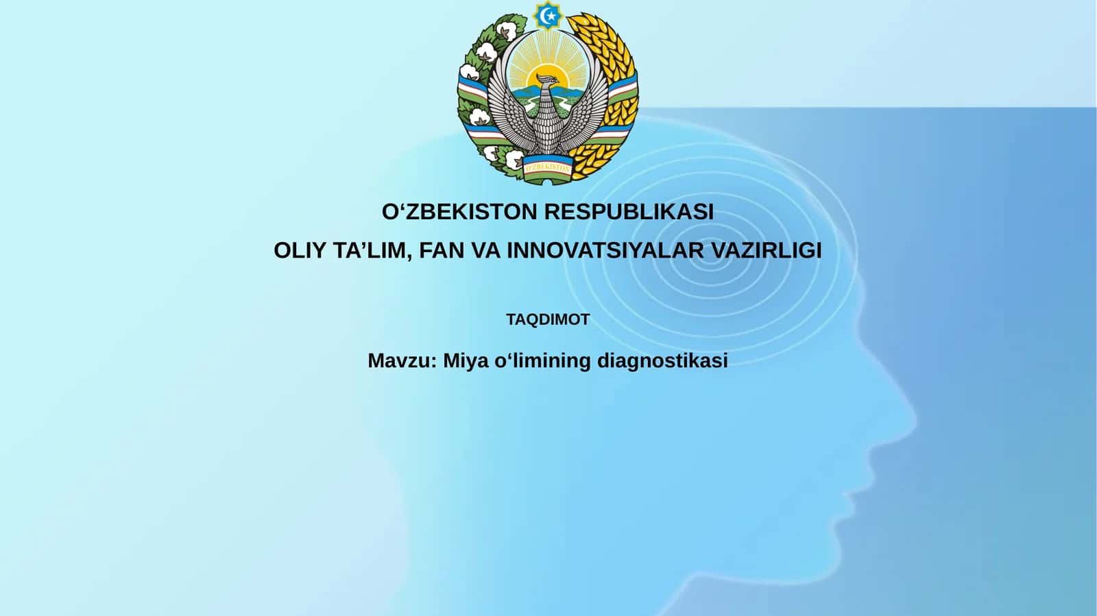 Miyaoʻliminingdiagnostikasi