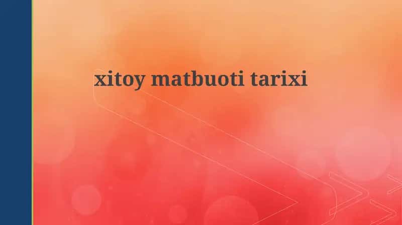 Xitoy matbuotining shakllanishi va rivojlanishi