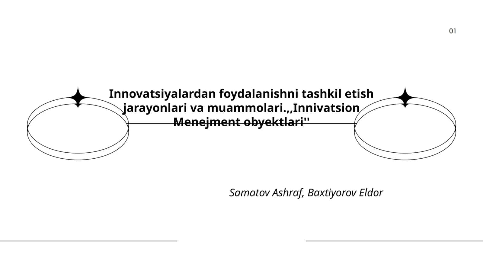 Innivatsion Menejment obyektlari