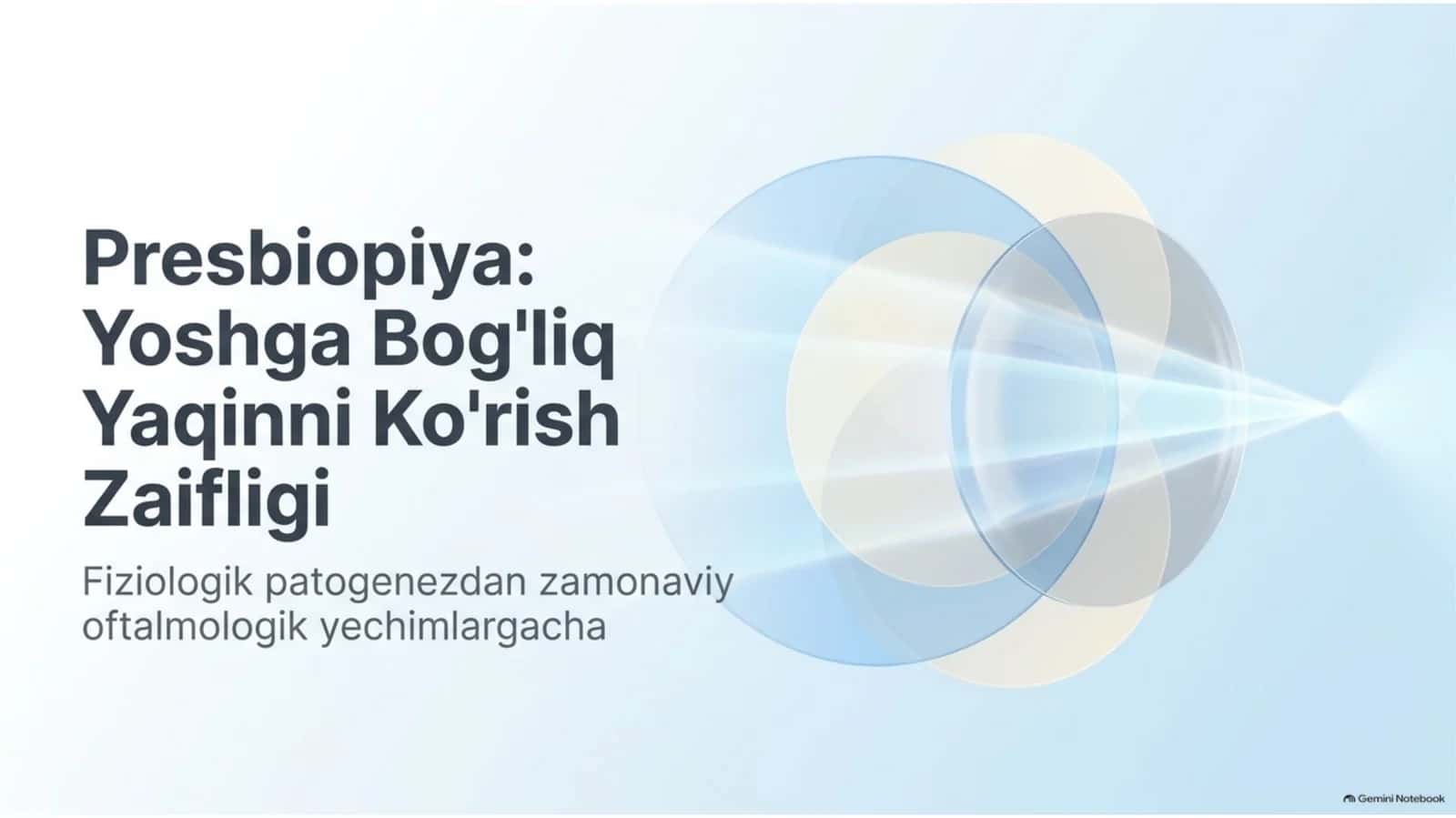 Presbiopiya — sabablari, klinikasi, diagnostikasi va davolash | 15 slayd