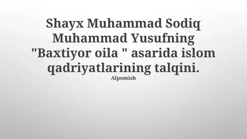 Baxtiyor oila
