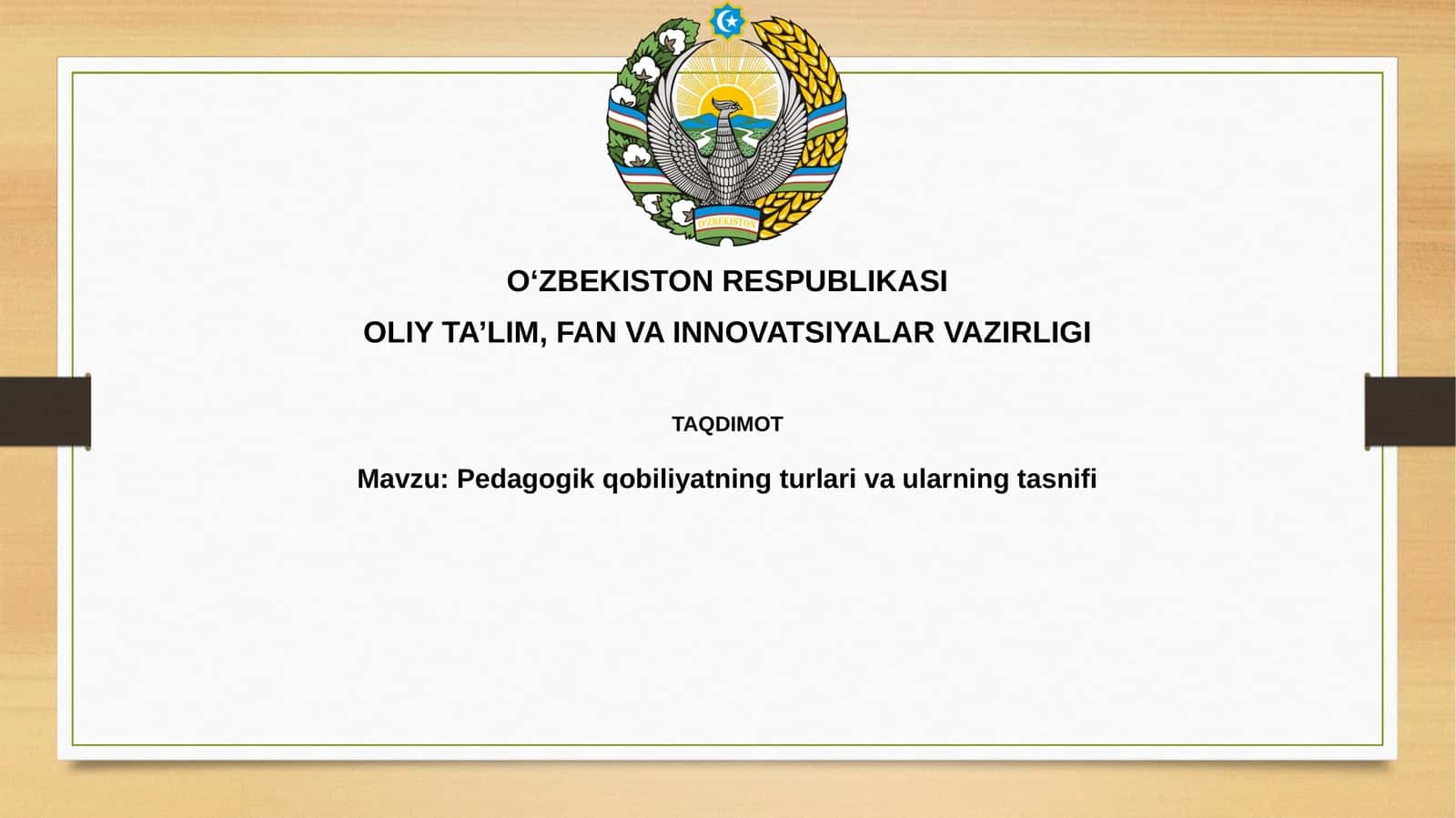 Pedagogik qobiliyatning turlari va ularning tasnifi