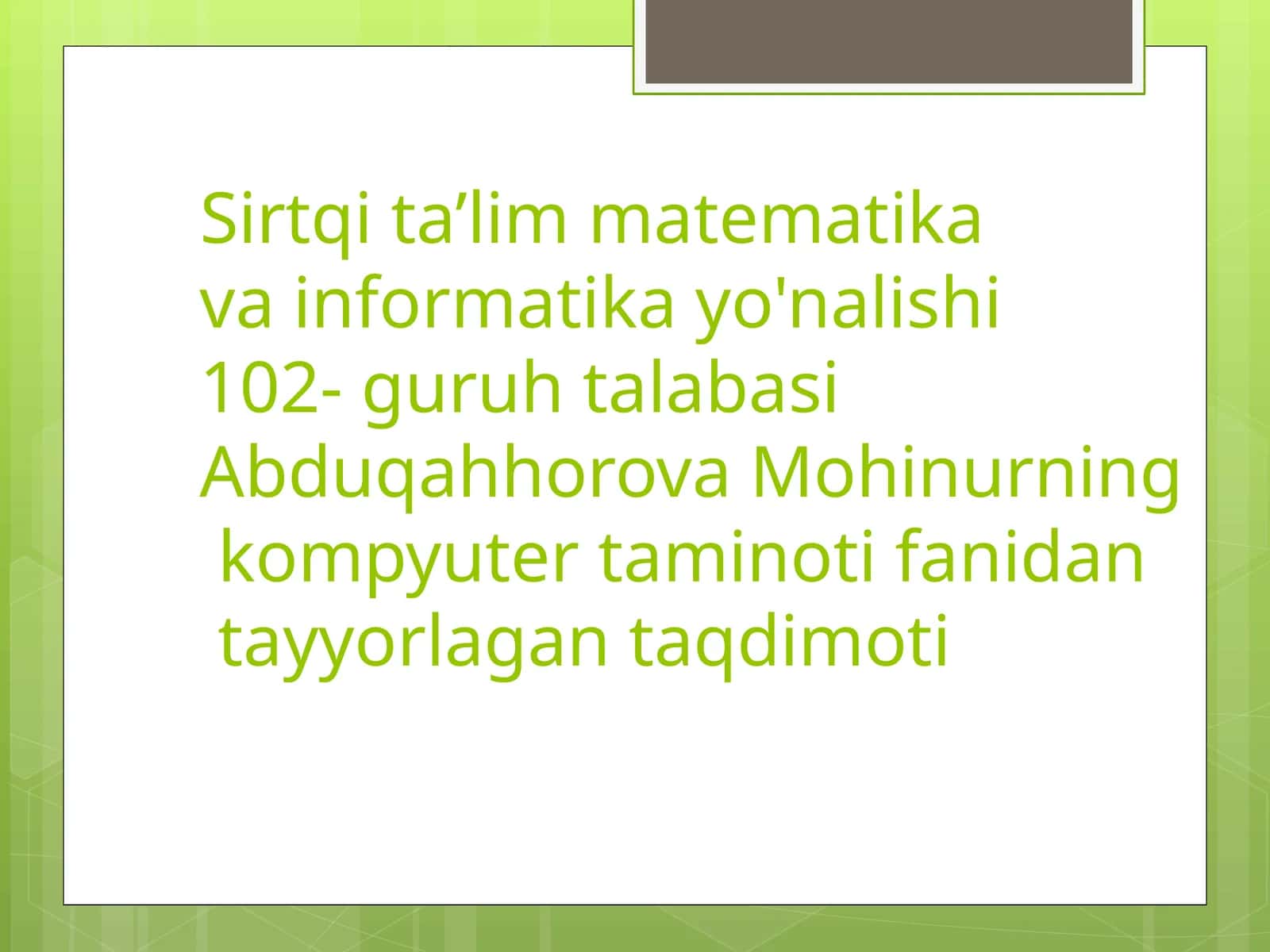 Kompyuterga qo'shimcha yangi texnik qurilmalarni ulash