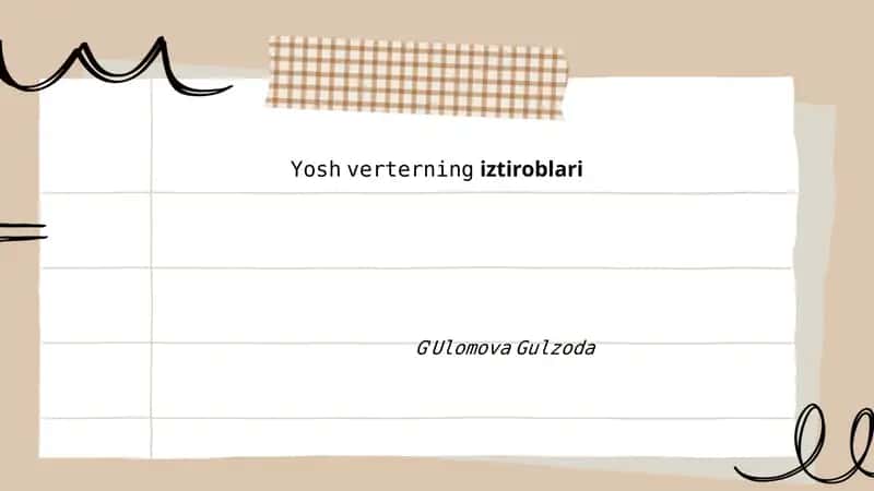 Yoshlarning ma'naviy-axloqiy tarbiyasi