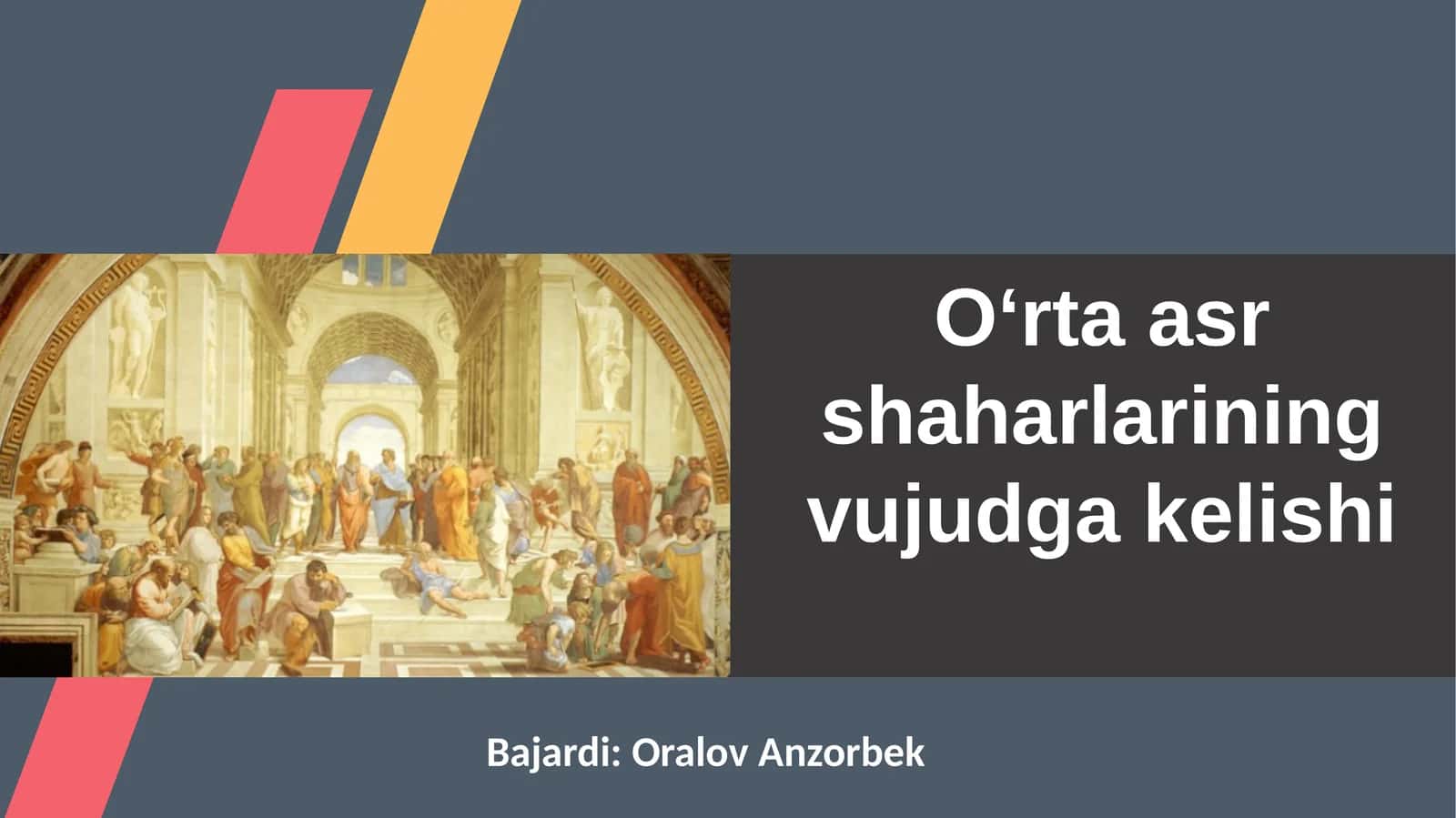 Oʻrta asr shaharlarining vujudga kelishi