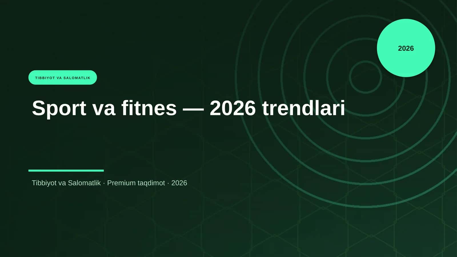 Sport va fitnes — 2026 trendlari