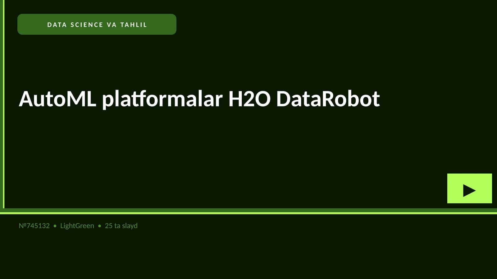 DATA SCIENCE VA TAHLIL