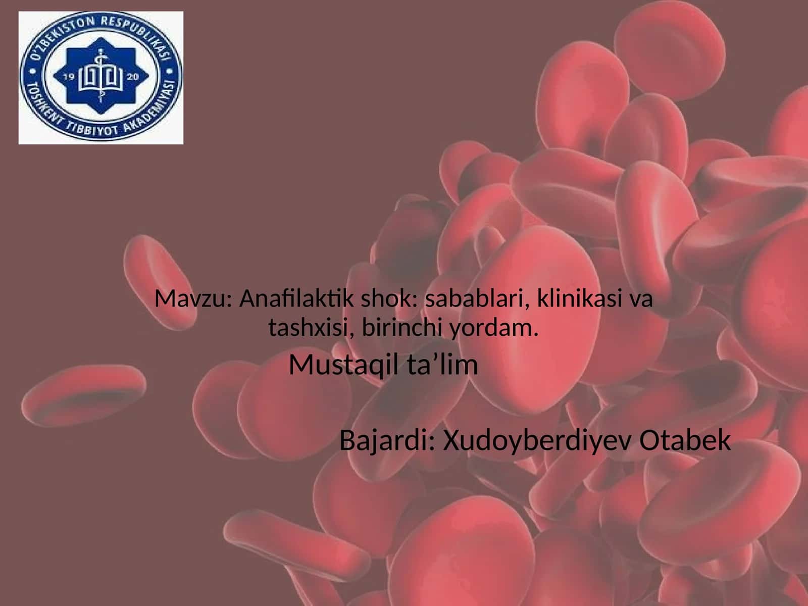 Anafilaktik shok: sabablari, klinikasi va tashxisi, birinchi yordam