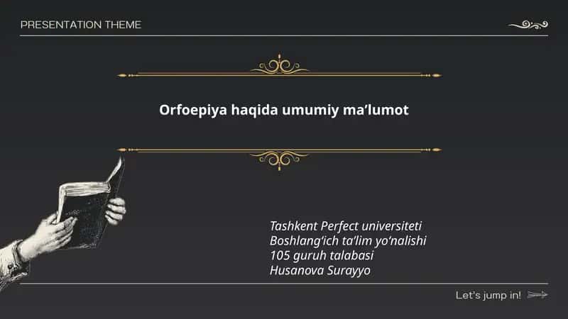 Orfoepiya haqida umumiy maʼlumot