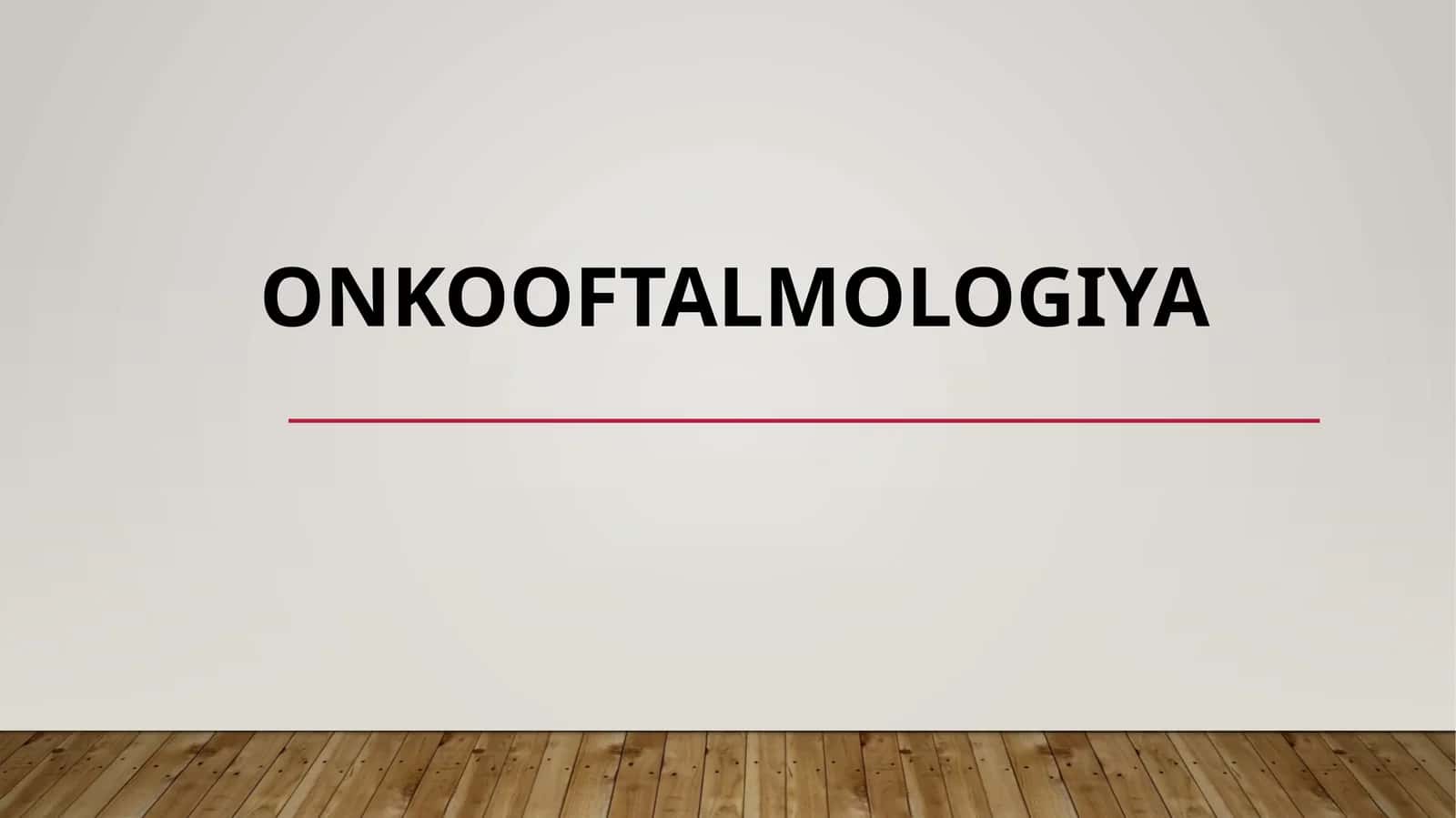 Onkooftalmologiya