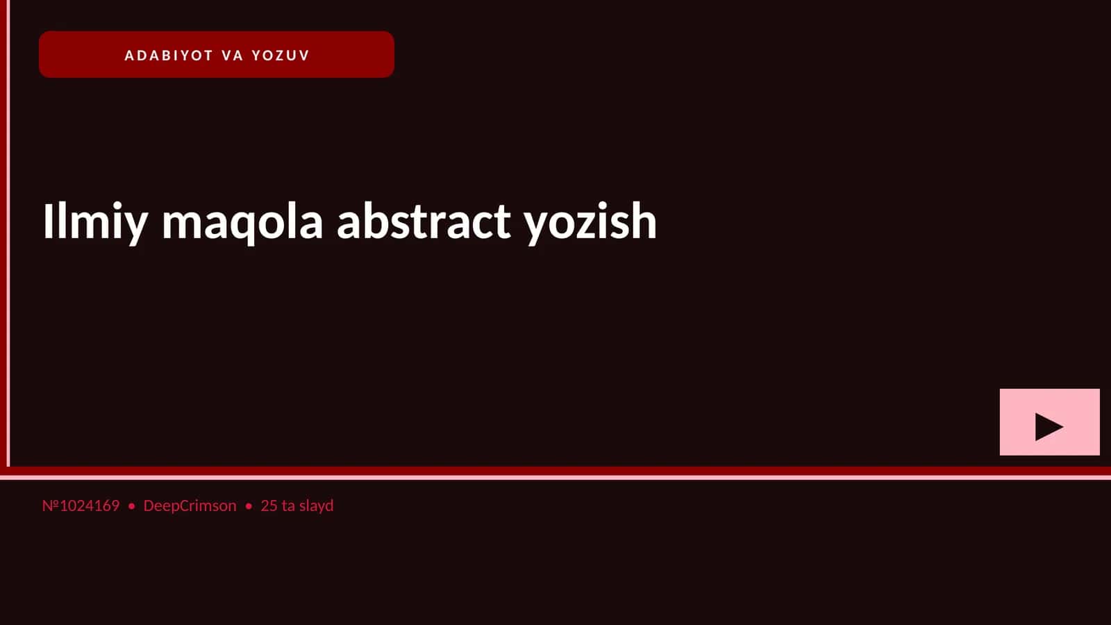 Ilmiy maqola abstract yozish