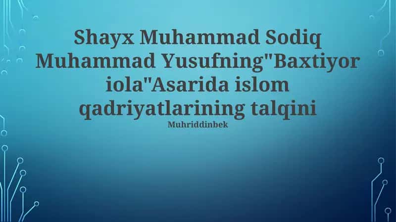 "Baxtiyor iola"