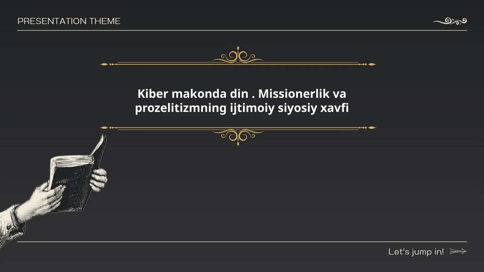 Kiber makonda din. Missionerlik va prozelitizmning ijtimoiy siyosiy xavfi