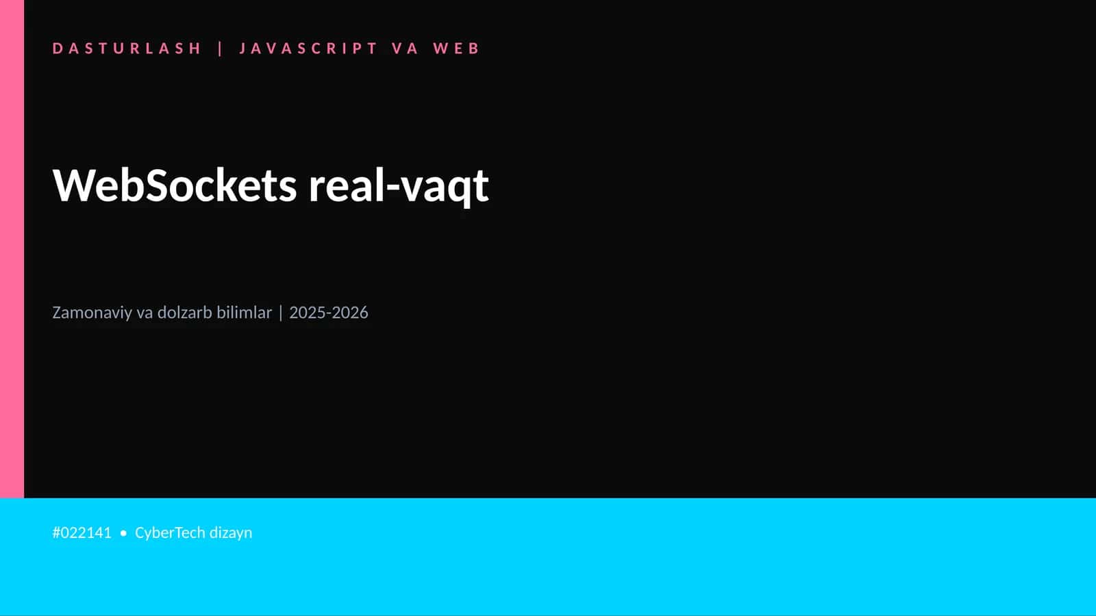DASTURLASH | JAVASCRIPT VA WEB
