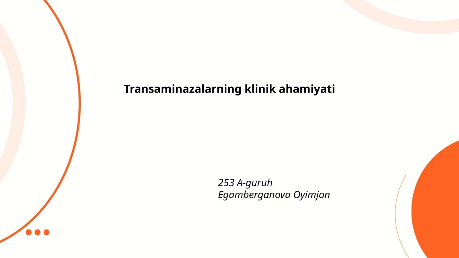 Transaminazalarning klinik ahamiyati