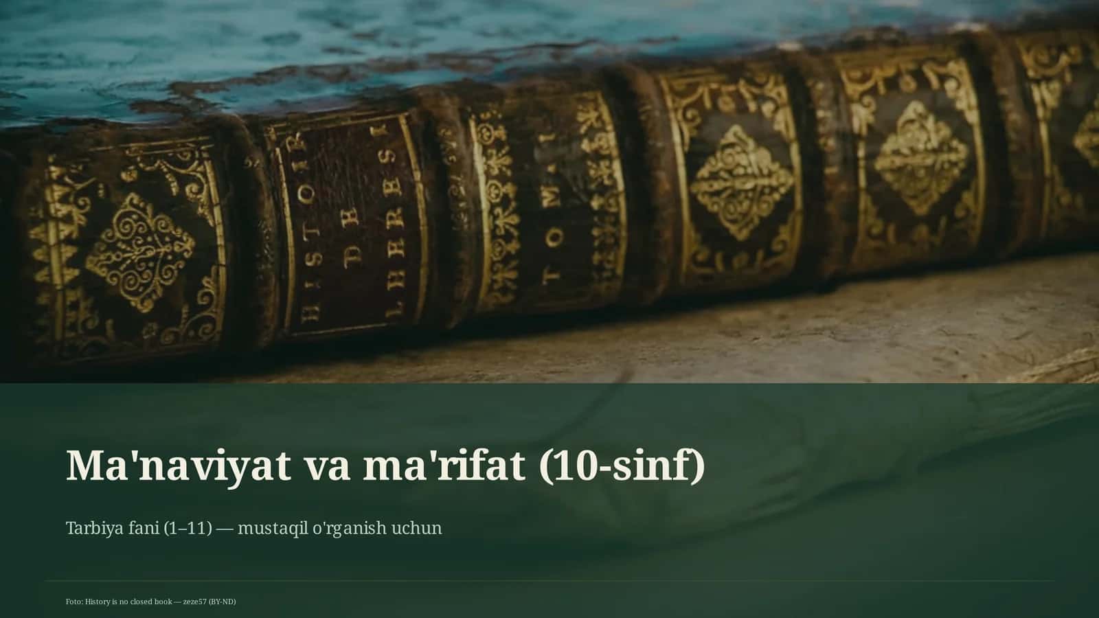 Ma'naviyat va ma'rifat (10-sinf)