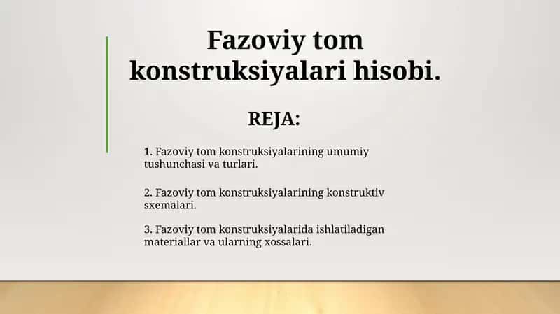 Fazoviy tom konstruksiyalari hisobi.
