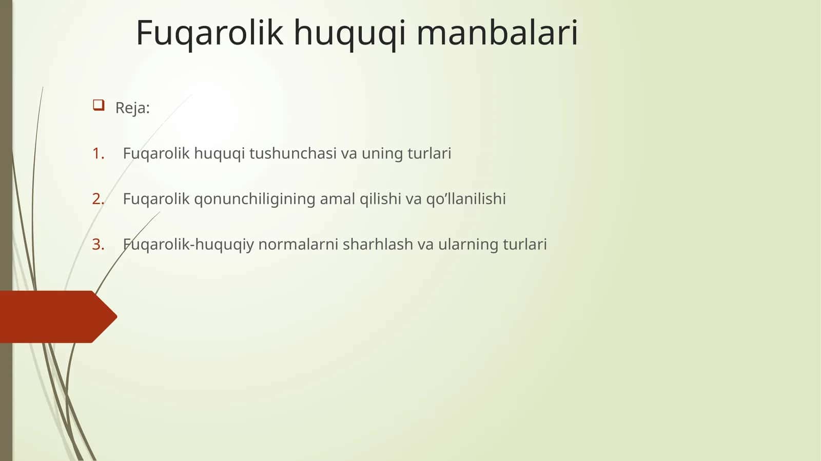 Fuqarolik huquqi manbalari