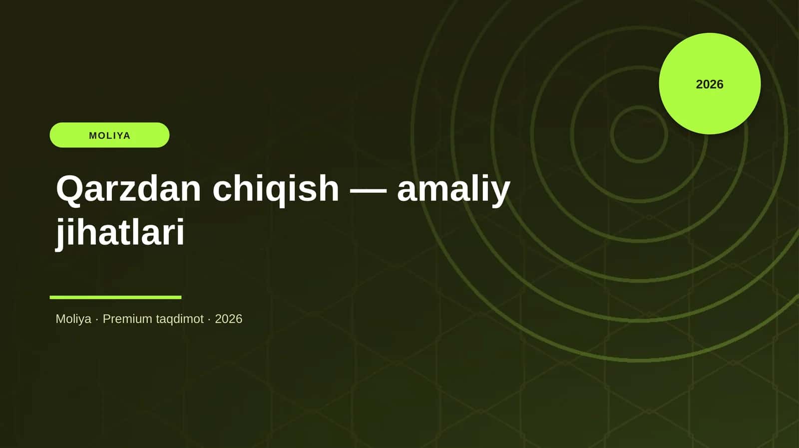 Qarzdan chiqish — amaliy jihatlari