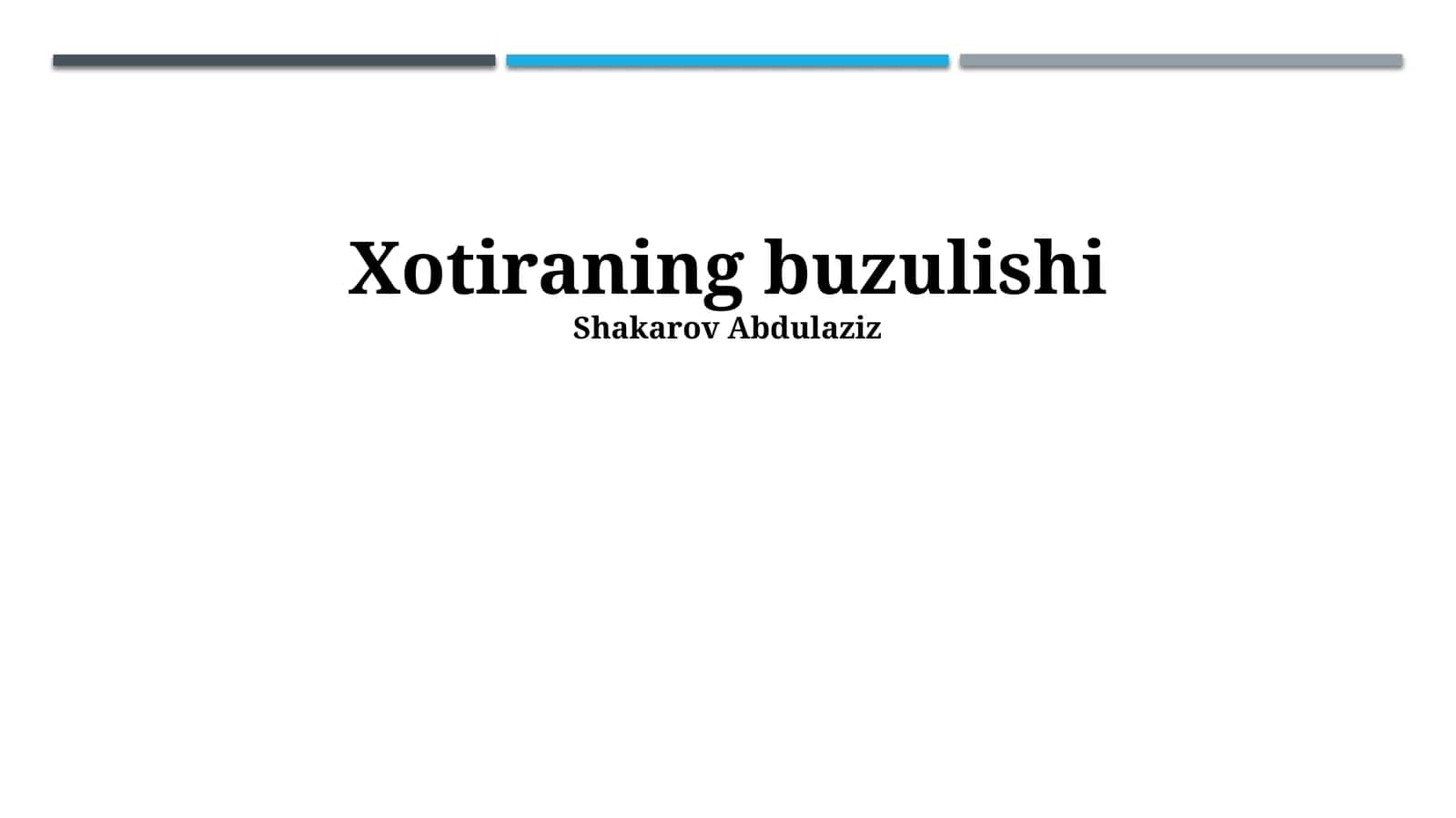 Xotiraning buzulishi