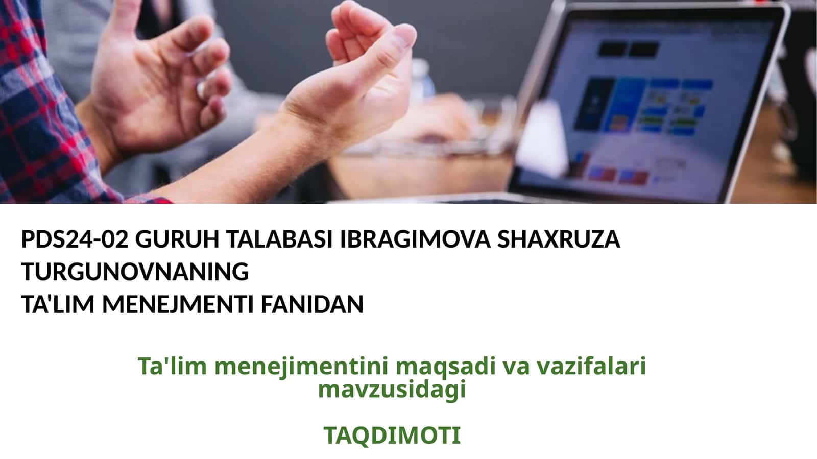 TA'LIM MENEJIMENTI