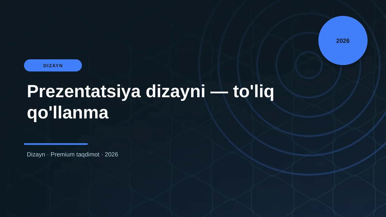 Prezentatsiya dizayni — to'liq qo'llanma