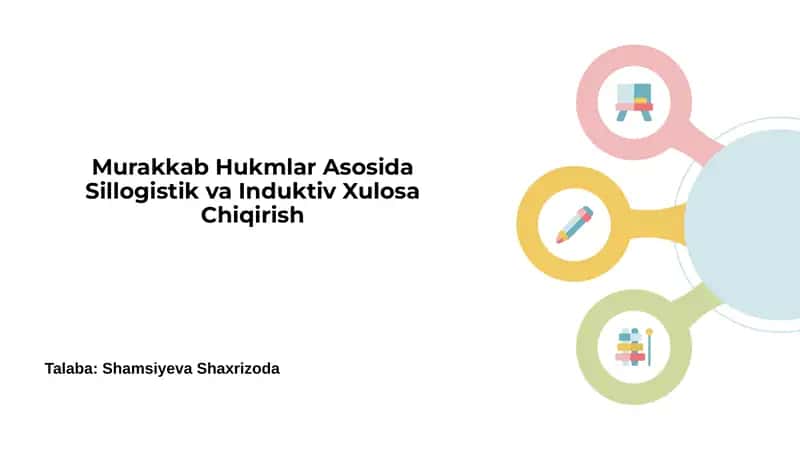 Murakkab Hukmlar Asosida Sillogistik va Induktiv Xulosa Chiqirish