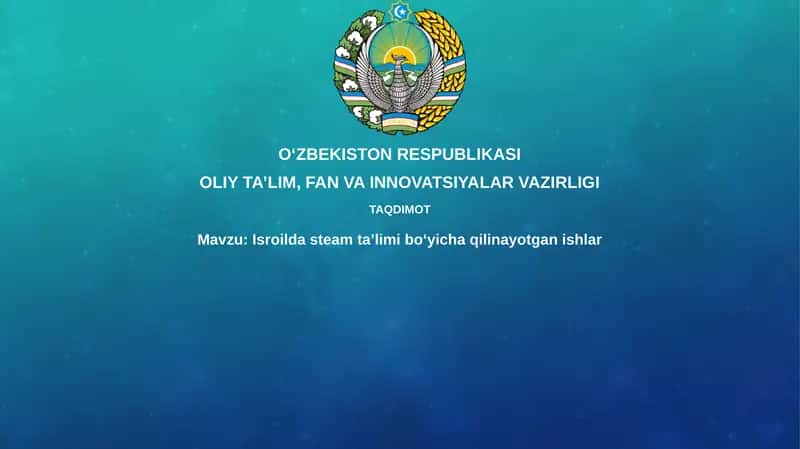 Isroildasteamtaʼlimiboʻyichaqilinayotganishlar