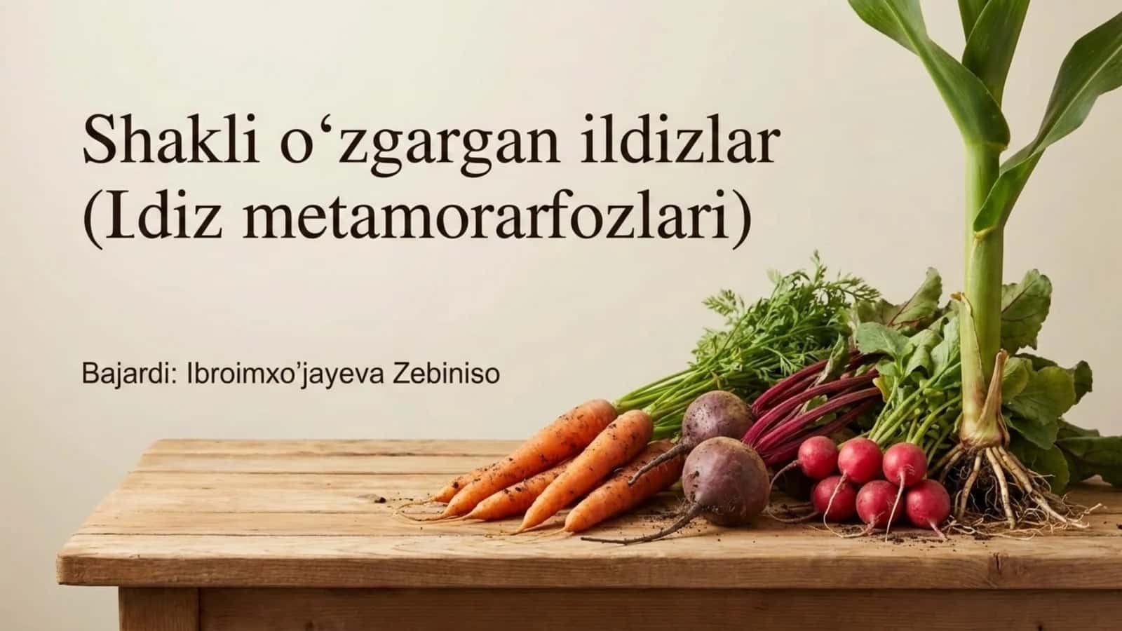 Shakli o'zgargan ildizlar