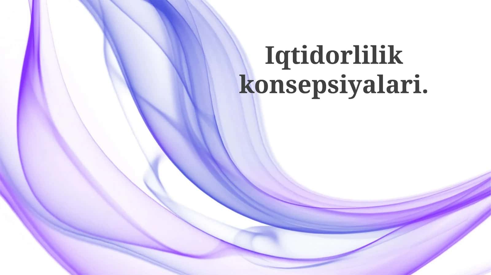 Iqtidorlilik konsepsiyalari