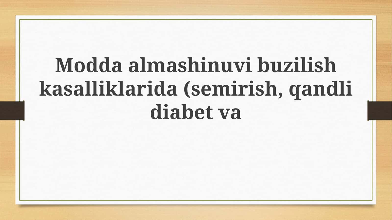 Metabolik buzilishlar