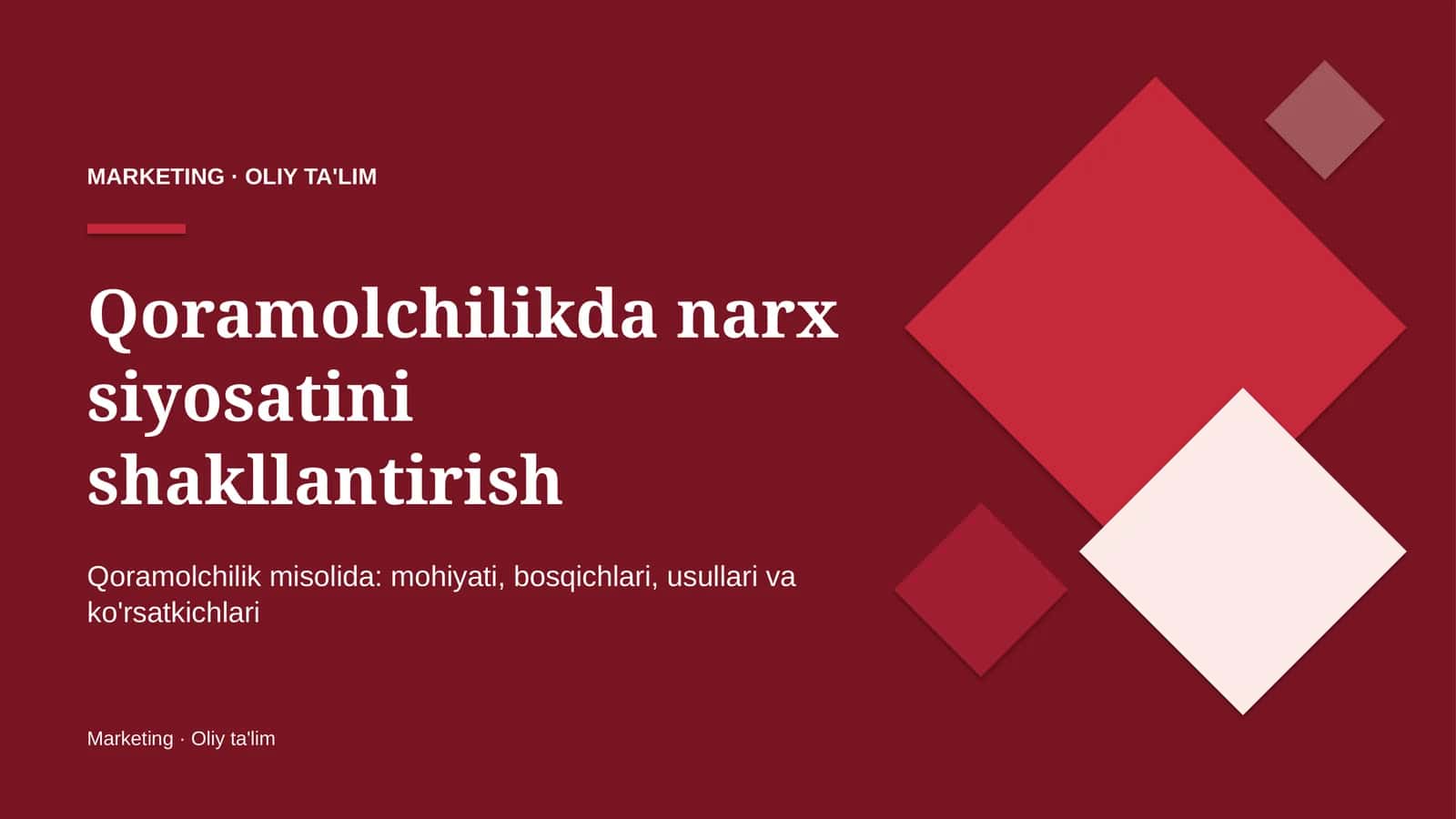 qoramolchilikda narx siyosatini shakllantirish 6514