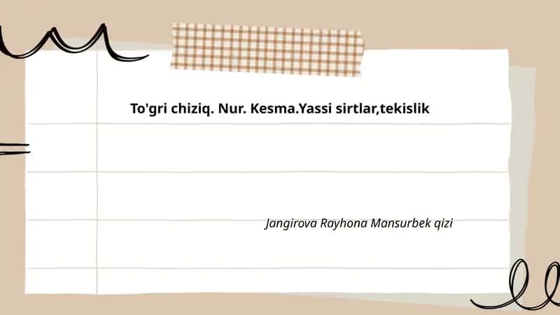 To'g'ri chiziq