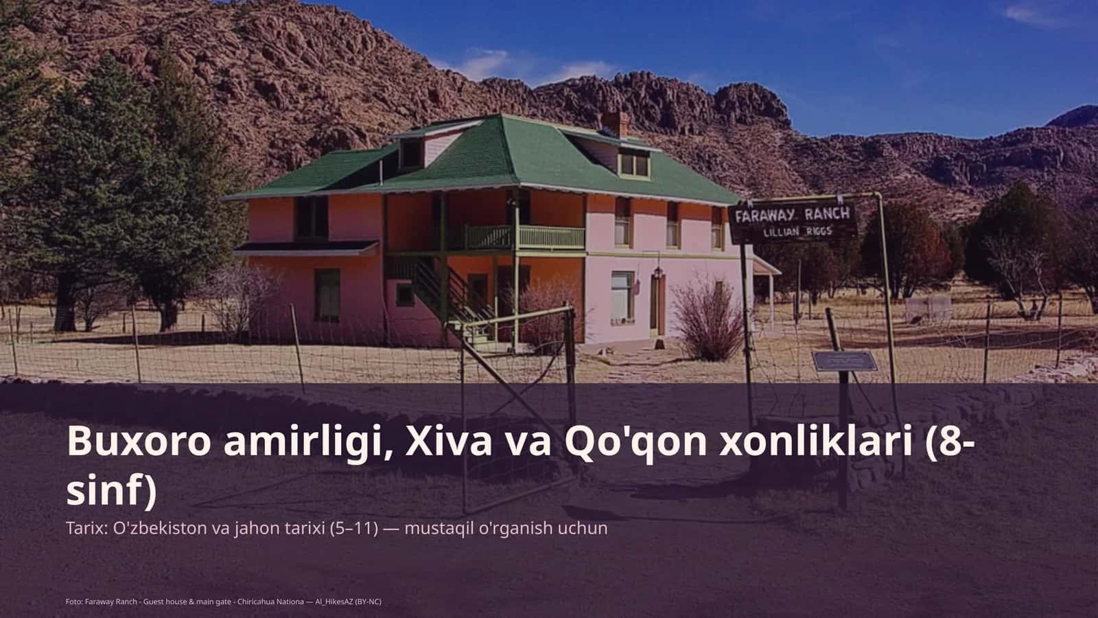 Buxoro amirligi, Xiva va Qo'qon xonliklari (8-sinf)