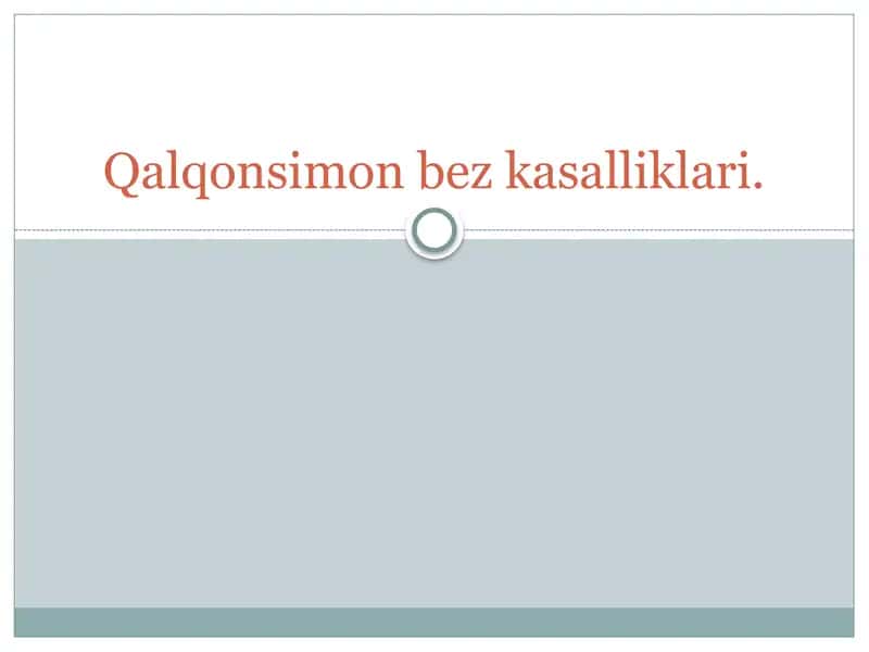 Qalqonsimon bez kasalliklari