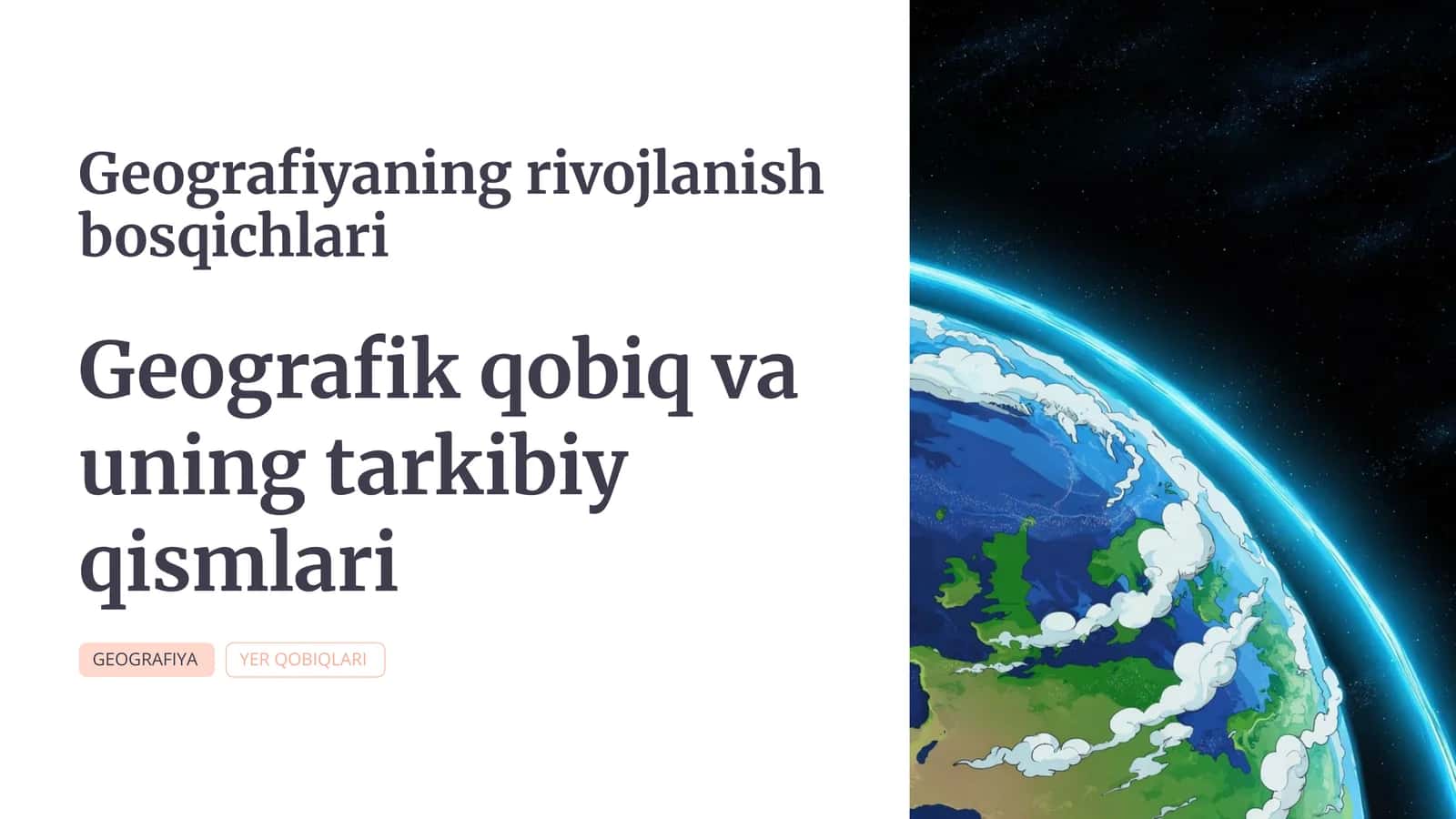 Geografiyaning rivojlanish bosqichlari