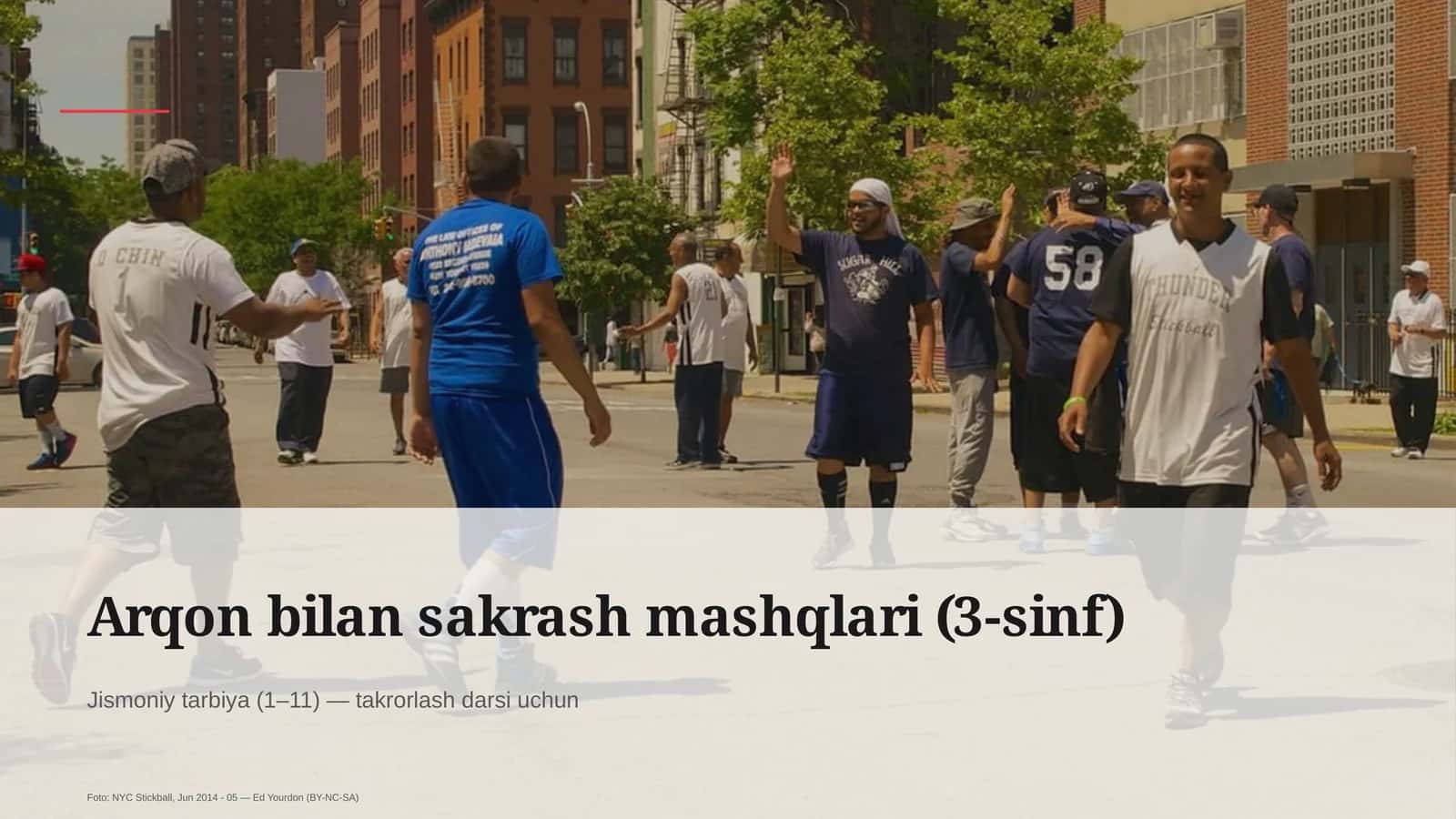 Arqon bilan sakrash mashqlari (3-sinf)