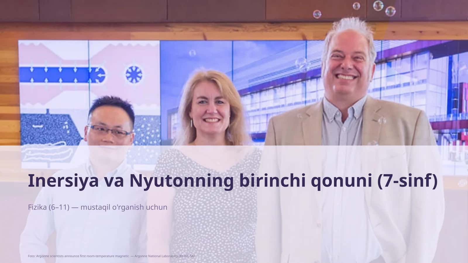 Inersiya va Nyutonning birinchi qonuni (7-sinf)