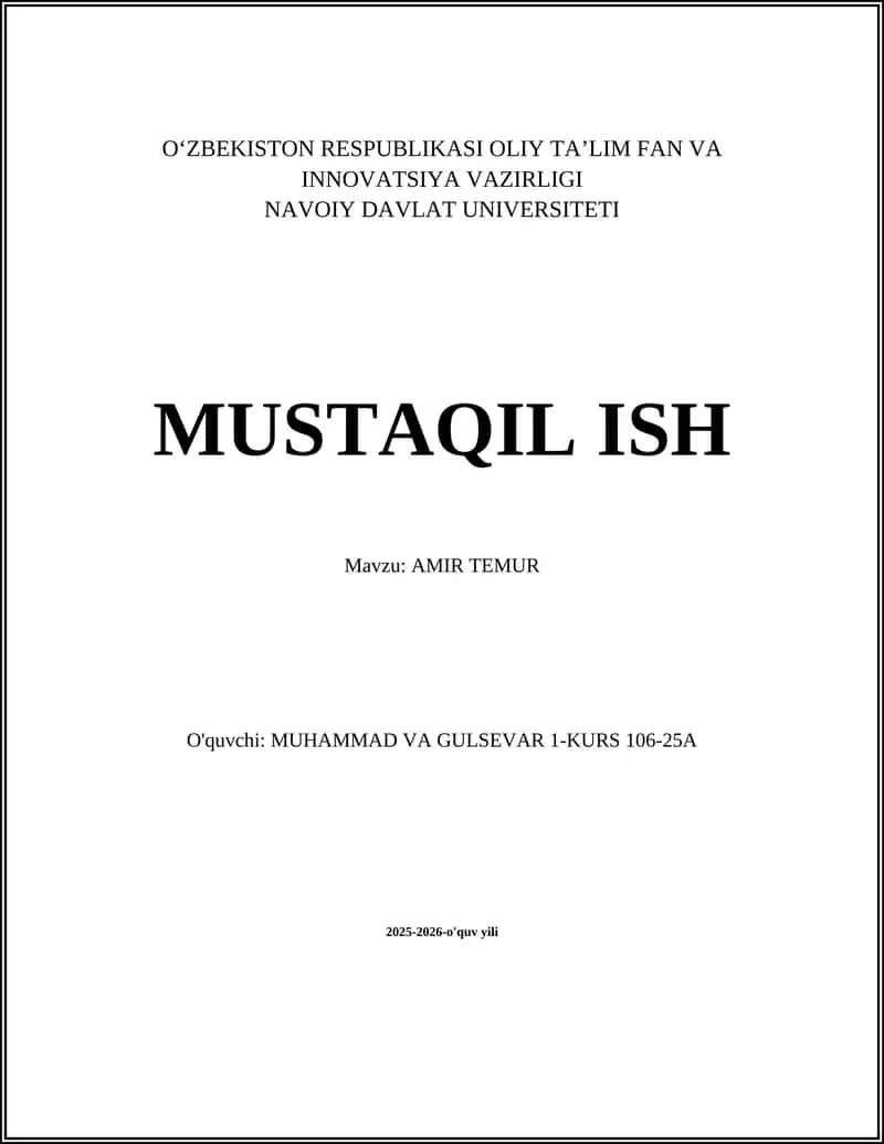 AMIR TEMUR