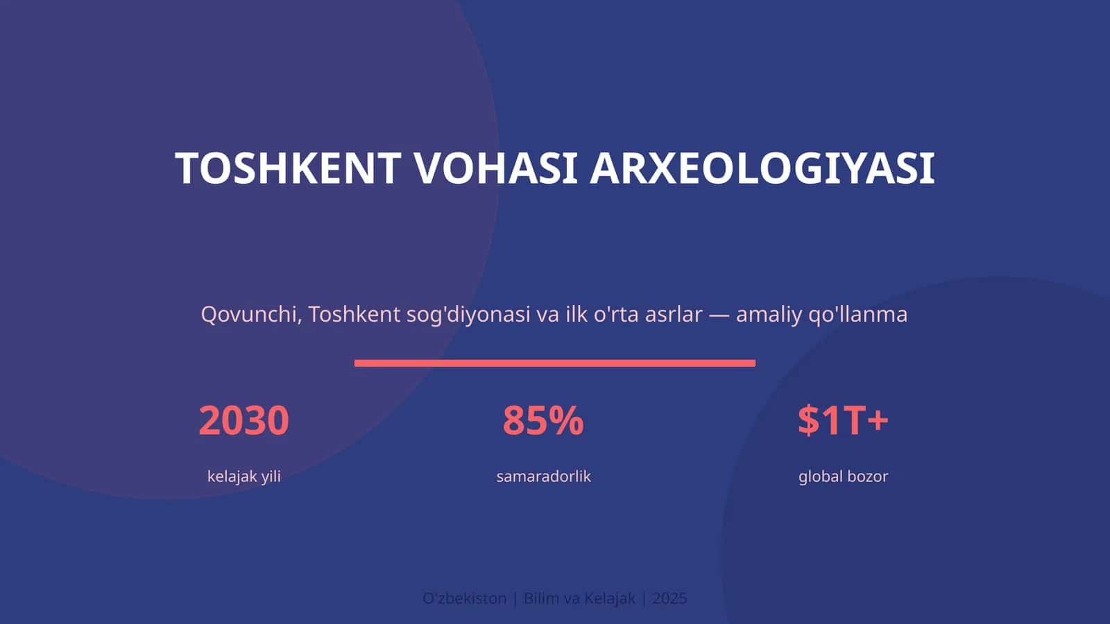 TOSHKENT VOHASI ARXEOLOGIYASI