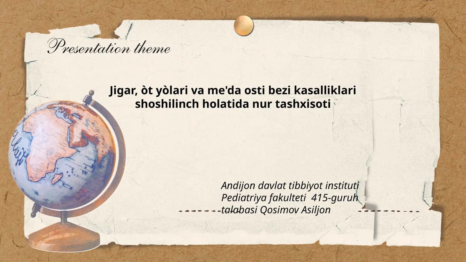 Jigar, òt yòlari va me'da osti bezi kasalliklari shoshilinch holatida nur tashxisoti
