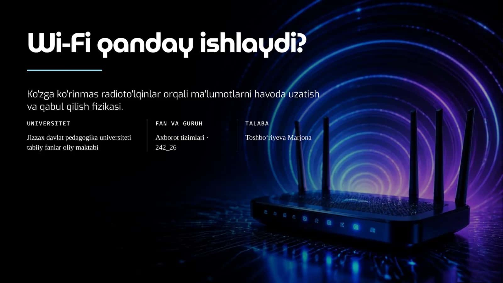Wi-Fi qanday ishlaydi?