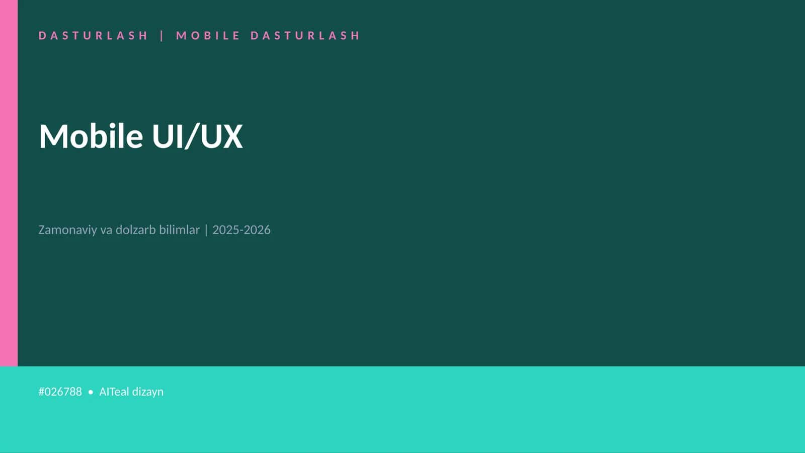 Mobile UI/UX