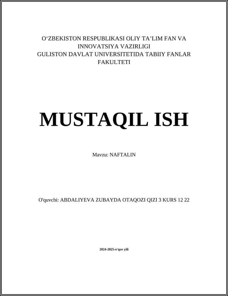 NAFTALIN