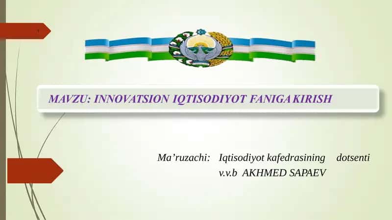 Innovatsiyalar va innovatsion faoliyat