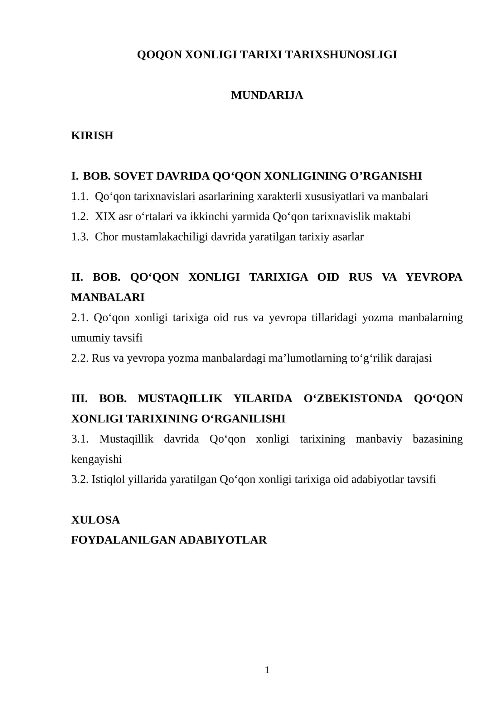 QOQON XONLIGI TARIXI TARIXSHUNOSLIGI